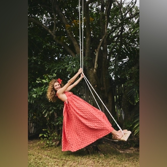 NWT! RARE! Free People Primmy Midi Dress, SZ Small in Ice Coral - Picture 5 of 15